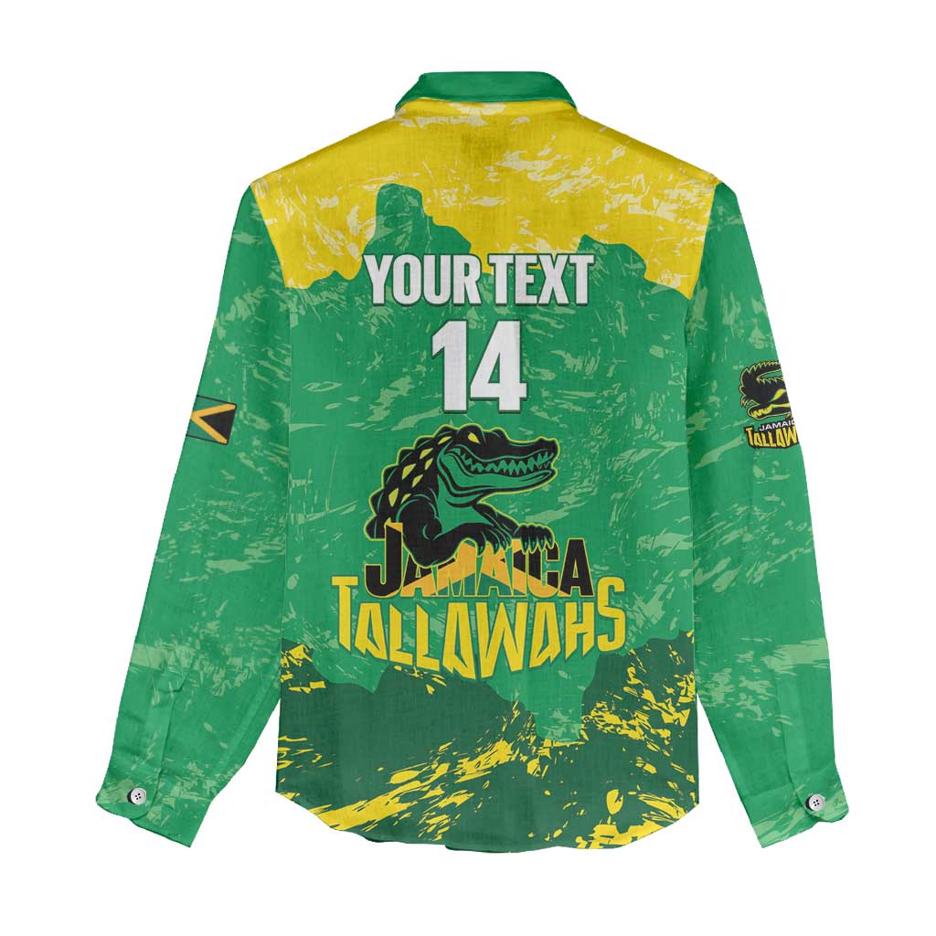 Custom Afro Jamaica Cricket Women Casual Shirt Go Champions Tallawahs Grunge Style