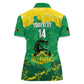 Custom Afro Jamaica Cricket Women Polo Shirt Go Champions Tallawahs Grunge Style
