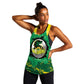 Custom Afro Jamaica Cricket Women Racerback Tank Go Champions Tallawahs Grunge Style