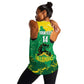 Custom Afro Jamaica Cricket Women Racerback Tank Go Champions Tallawahs Grunge Style