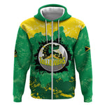 Custom Afro Jamaica Cricket Zip Hoodie Go Champions Tallawahs Grunge Style