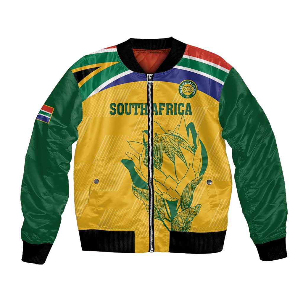Custom South Africa Cricket Bomber Jacket Go Champions World Cup Proteas
