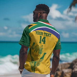 Custom South Africa Cricket Hawaiian Shirt Go Champions World Cup Proteas