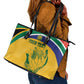Custom South Africa Cricket Leather Tote Bag Go Champions World Cup Proteas