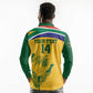 Custom South Africa Cricket Long Sleeve Polo Shirt Go Champions World Cup Proteas