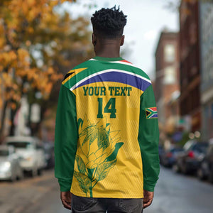 Custom South Africa Cricket Long Sleeve Shirt Go Champions World Cup Proteas LT14