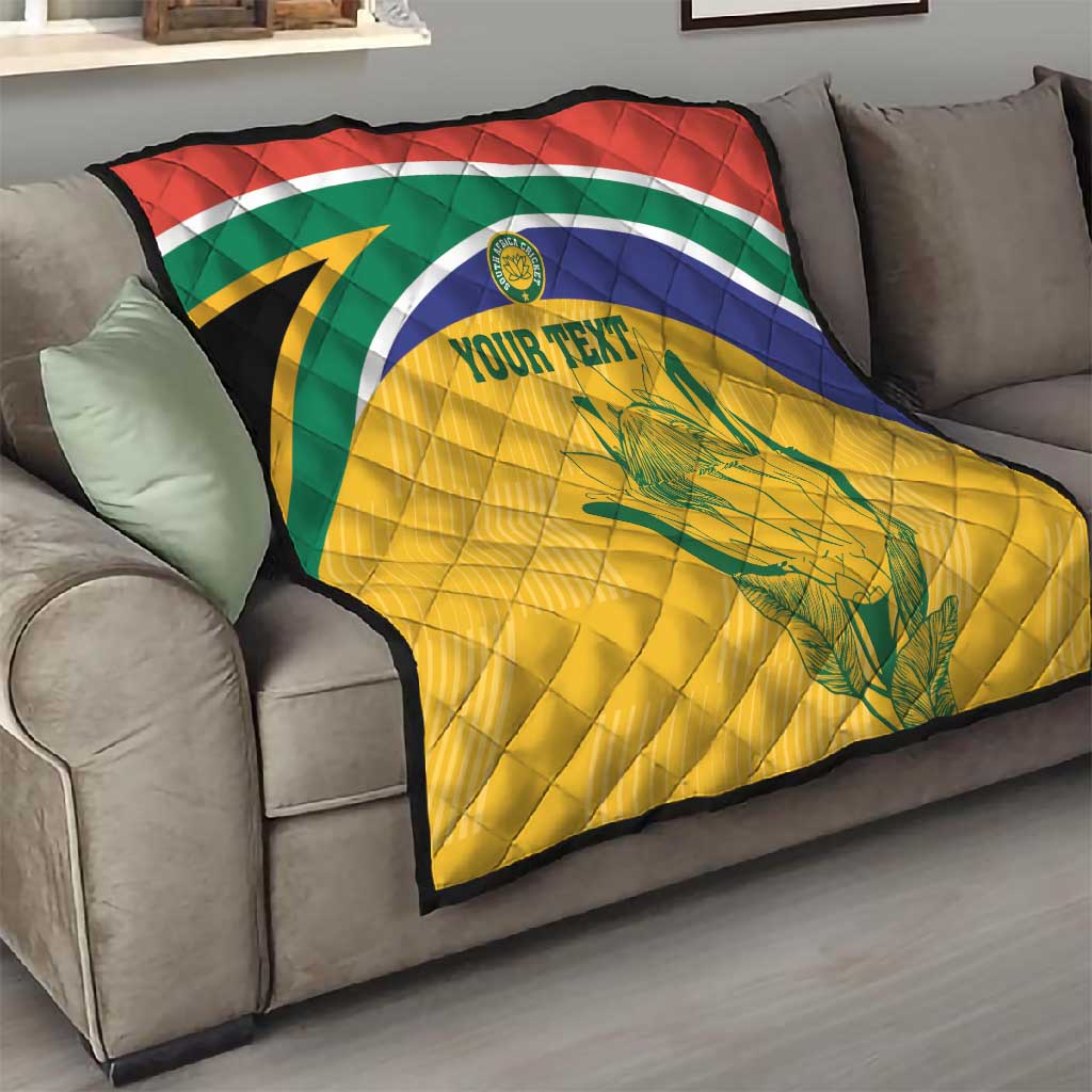 Custom South Africa Cricket Quilt Go Champions World Cup Proteas