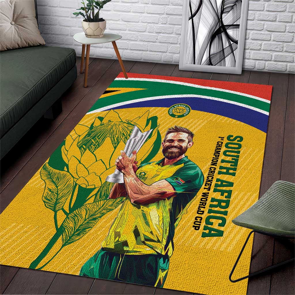 South Africa Cricket Area Rug 1st Champions World Cup Proud Of Our Boys ...