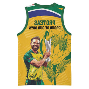 South Africa Cricket Basketball Jersey 1st Champions World Cup Proud Of Our Boys - African Pride