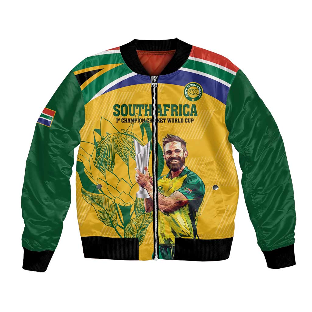 South Africa Cricket Bomber Jacket 1st Champions World Cup Proud Of Our Boys