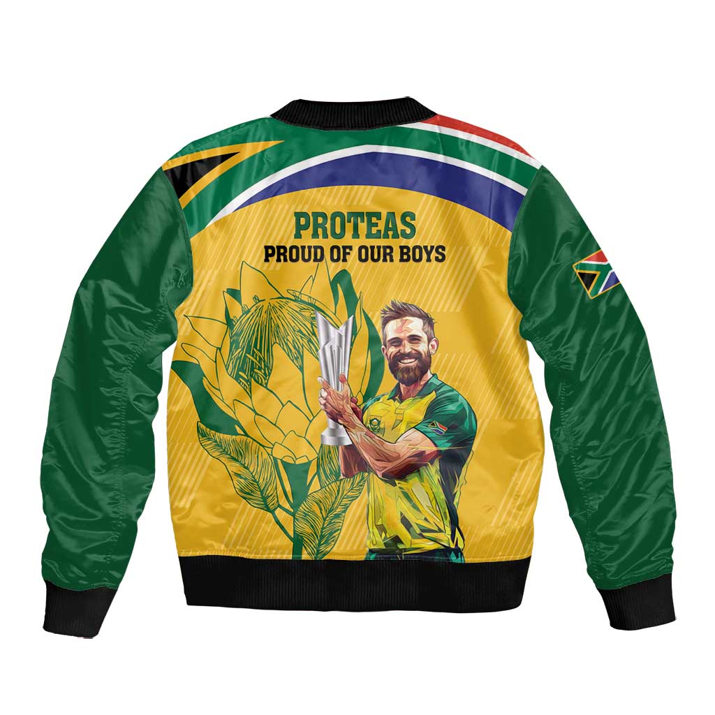 South Africa Cricket Bomber Jacket 1st Champions World Cup Proud Of Our Boys