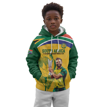 South Africa Cricket Kid Hoodie 1st Champions World Cup Proud Of Our Boys