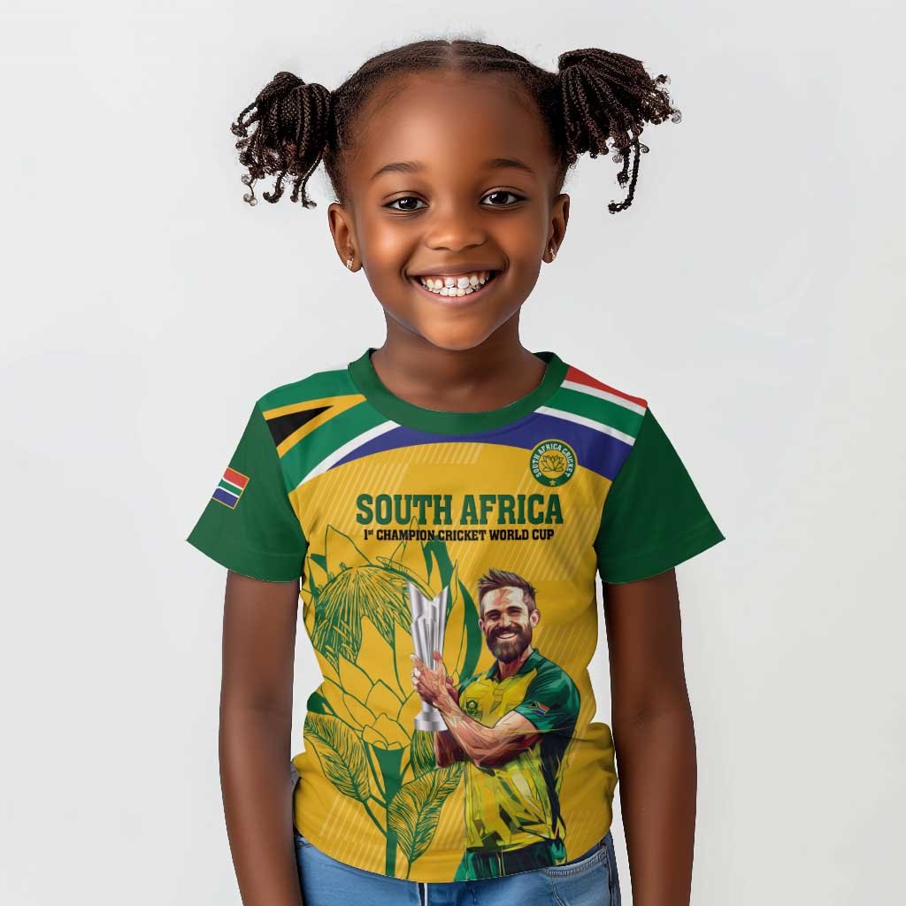 South Africa Cricket Kid T shirt 1st Champions World Cup Proud Of Our Boys