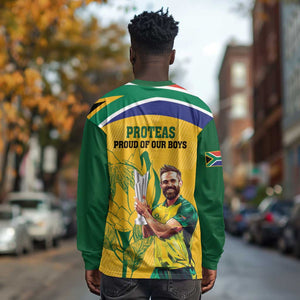 South Africa Cricket Long Sleeve Shirt 1st Champions World Cup Proud Of Our Boys LT14