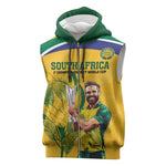 South Africa Cricket Sleeveless Zip Hoodie 1st Champions World Cup Proud Of Our Boys - African Pride