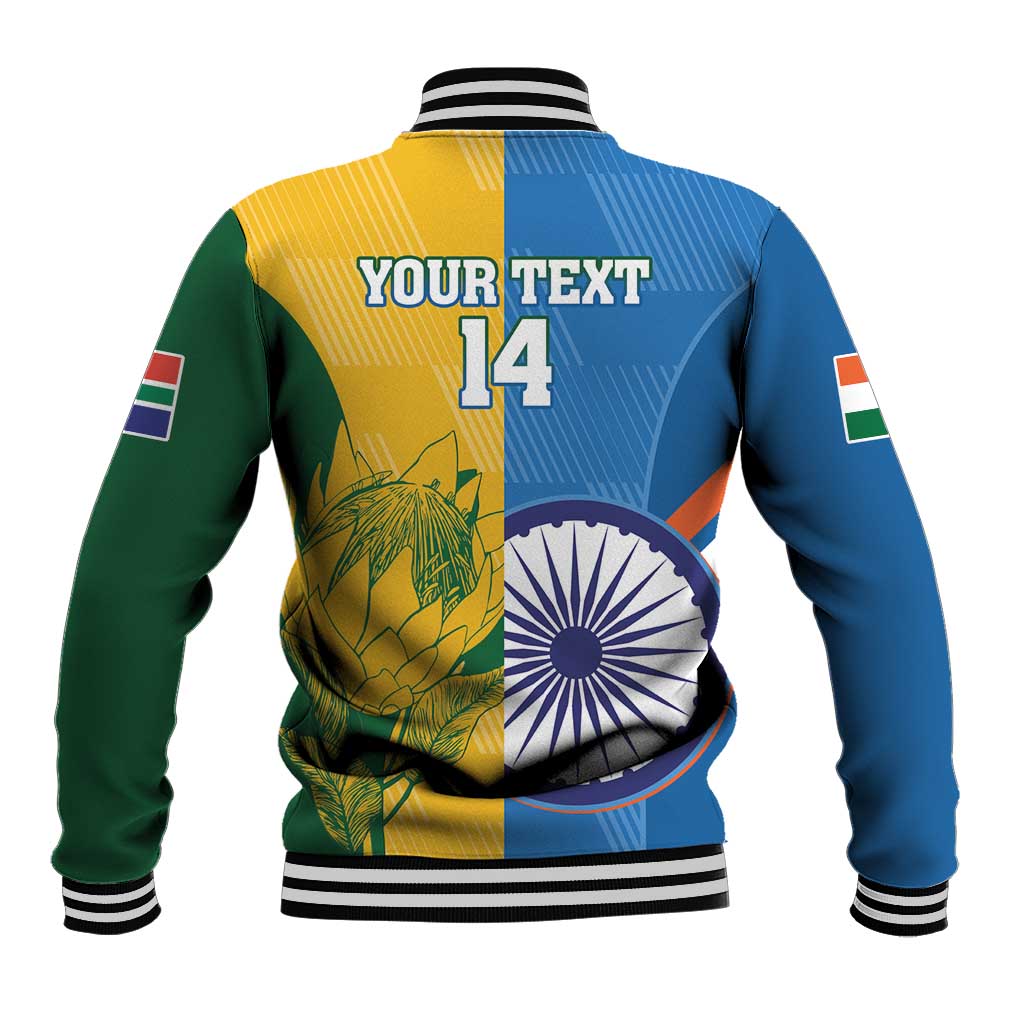 Custom India And South Africa Cricket Baseball Jacket 2024 Together Dynamic Version LT14