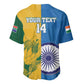 Custom India And South Africa Cricket Baseball Jersey 2024 Together Dynamic Version