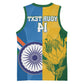 Custom India And South Africa Cricket Basketball Jersey 2024 Together Dynamic Version - African Pride