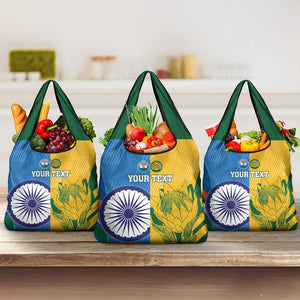 Custom India And South Africa Cricket Grocery Bag 2024 Together Dynamic Version