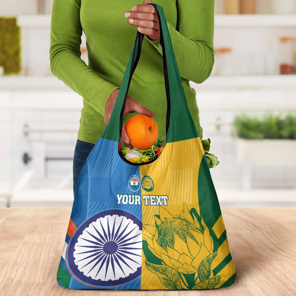 Custom India And South Africa Cricket Grocery Bag 2024 Together Dynamic Version