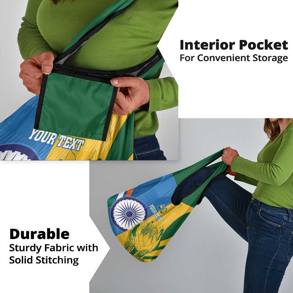 Custom India And South Africa Cricket Grocery Bag 2024 Together Dynamic Version