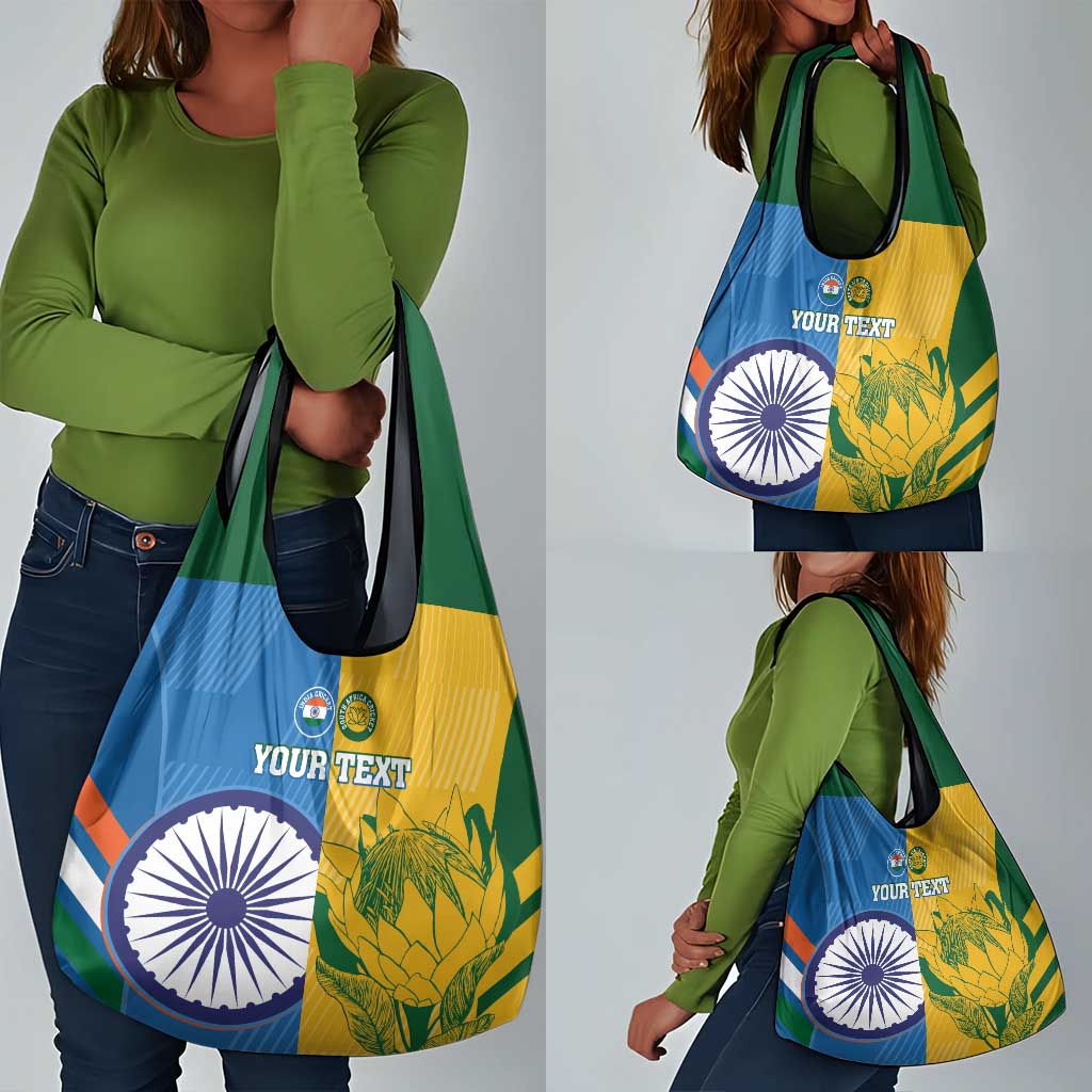 Custom India And South Africa Cricket Grocery Bag 2024 Together Dynamic Version