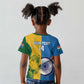 Custom India And South Africa Cricket Kid T shirt 2024 Together Dynamic Version