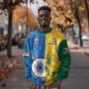 Custom India And South Africa Cricket Sweatshirt 2024 Together Dynamic Version