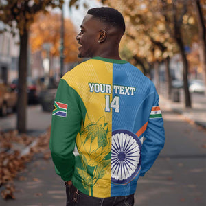 Custom India And South Africa Cricket Sweatshirt 2024 Together Dynamic Version