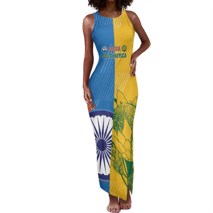 Custom India And South Africa Cricket Tank Maxi Dress 2024 Together Dynamic Version