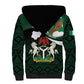 Nigeria Independence Day Sherpa Hoodie Happy 64 Years Of Anniversary African Pattern