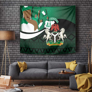 Nigeria Independence Day Tapestry Happy 64 Years Of Anniversary African Pattern