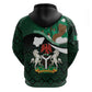 Nigeria Independence Day Zip Hoodie Happy 64 Years Of Anniversary African Pattern