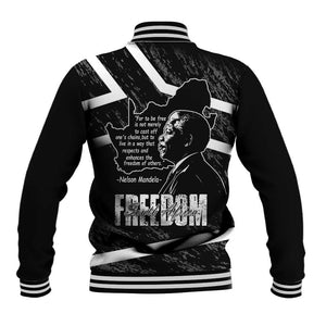South Africa Freedom Day Baseball Jacket Nelson Mandela With Map