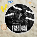 South Africa Freedom Day Beach Blanket Nelson Mandela With Map