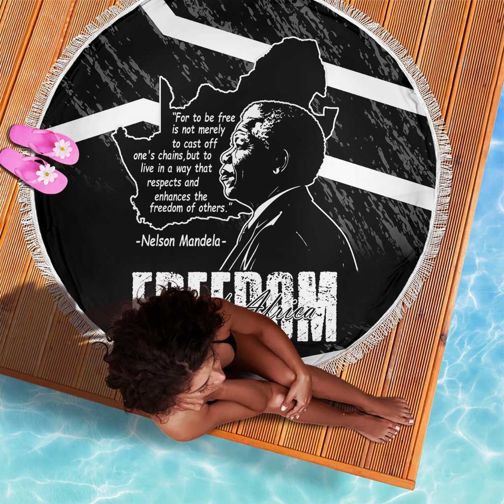 South Africa Freedom Day Beach Blanket Nelson Mandela With Map