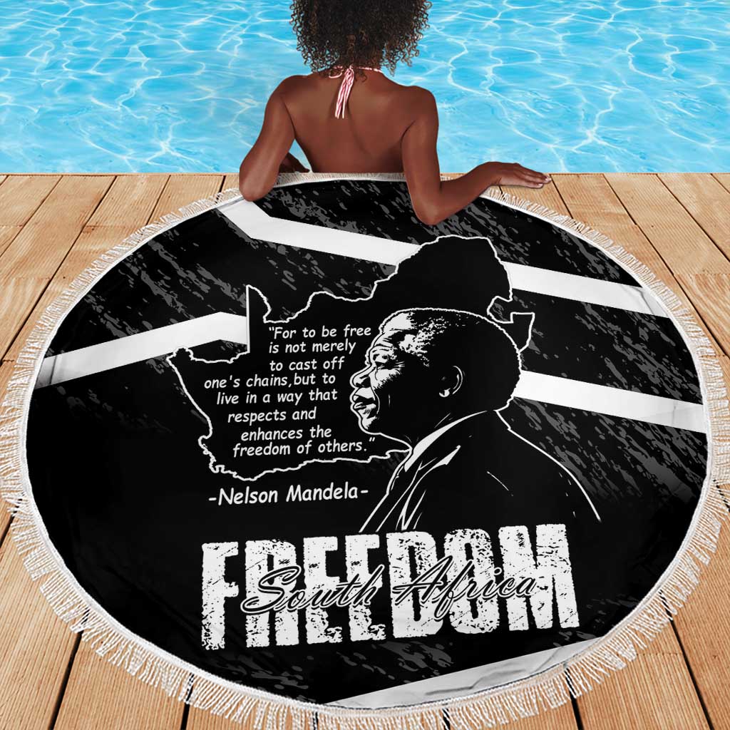 South Africa Freedom Day Beach Blanket Nelson Mandela With Map