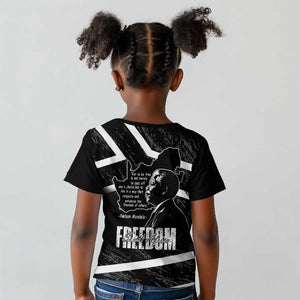 South Africa Freedom Day Kid T shirt Nelson Mandela With Map