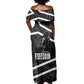 South Africa Freedom Day Off Shoulder Maxi Dress Nelson Mandela With Map