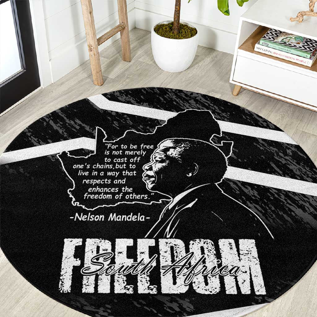 South Africa Freedom Day Round Carpet Nelson Mandela With Map