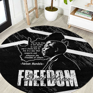South Africa Freedom Day Round Carpet Nelson Mandela With Map