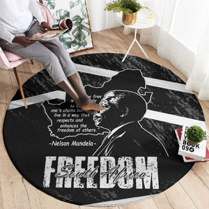 South Africa Freedom Day Round Carpet Nelson Mandela With Map