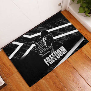 South Africa Freedom Day Rubber Doormat Nelson Mandela With Map