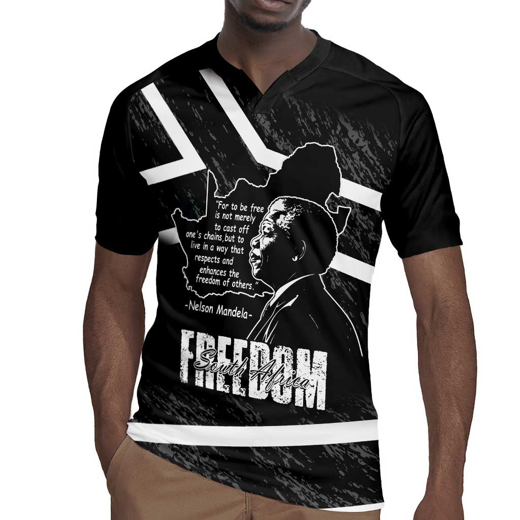 South Africa Freedom Day Rugby Jersey Nelson Mandela With Map