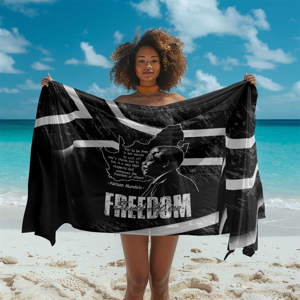 South Africa Freedom Day Sarong Nelson Mandela With Map