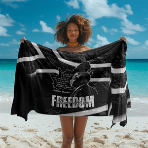 South Africa Freedom Day Sarong Nelson Mandela With Map