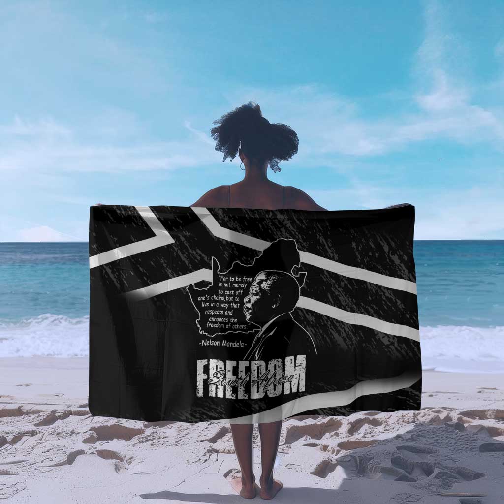South Africa Freedom Day Sarong Nelson Mandela With Map