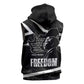 South Africa Freedom Day Sleeveless Hoodie Nelson Mandela With Map - African Pride
