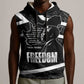South Africa Freedom Day Sleeveless Hoodie Nelson Mandela With Map - African Pride