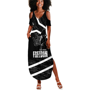 South Africa Freedom Day Summer Maxi Dress Nelson Mandela With Map